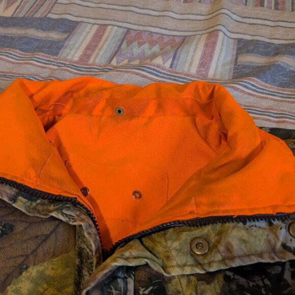 Kamotek Reversible Coat Camo Cargo Hunting Jacket in Full Zip up/Snap Closer - Picture 5 of 10